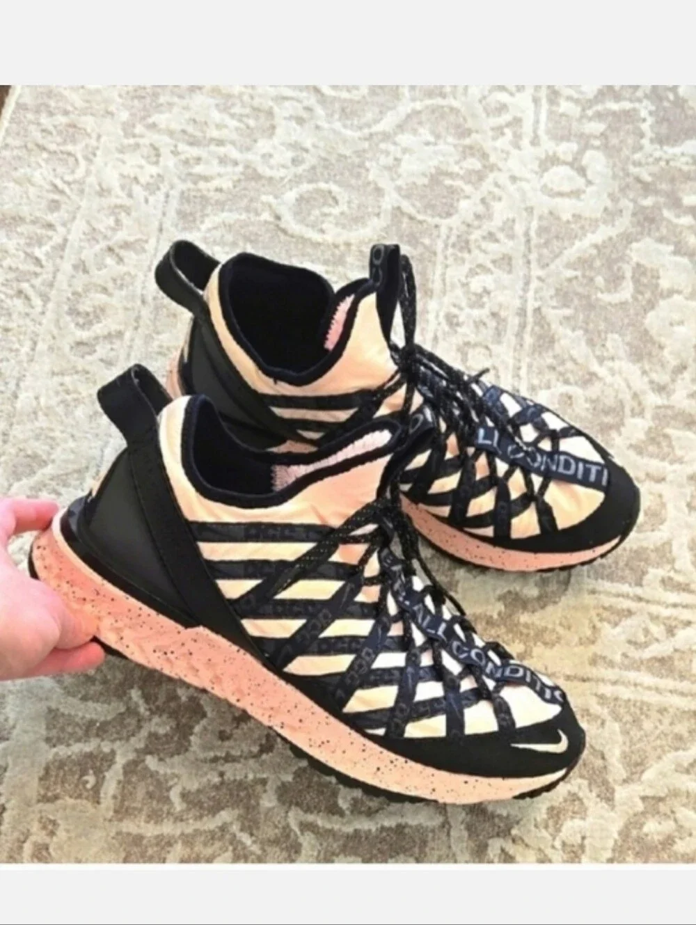 Men Nike Pink Black Shoes Size 11